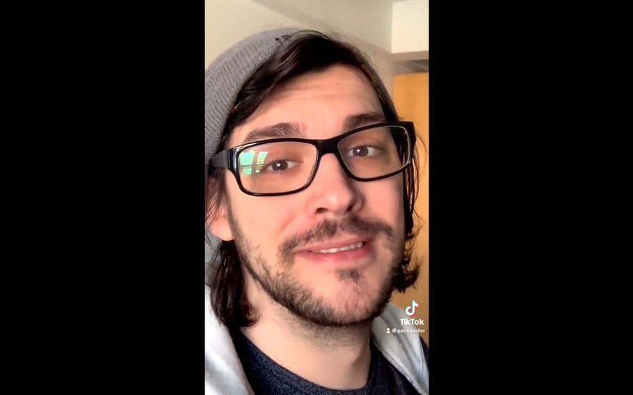 U.S. Army veteran Patrick Loller, pictured, posted a video in which he states that those who don’t wear a mask are “cowards.” The video prompted a response from Fresno State College Republicans that Loller called out as making fun of veterans.