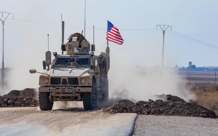 U.S. soldiers provide M2A2 Bradley Fighting Vehicle capabilities for Combined Joint Task Force-Operation Inherent Resolve in eastern Syria, Nov. 13, 2019.