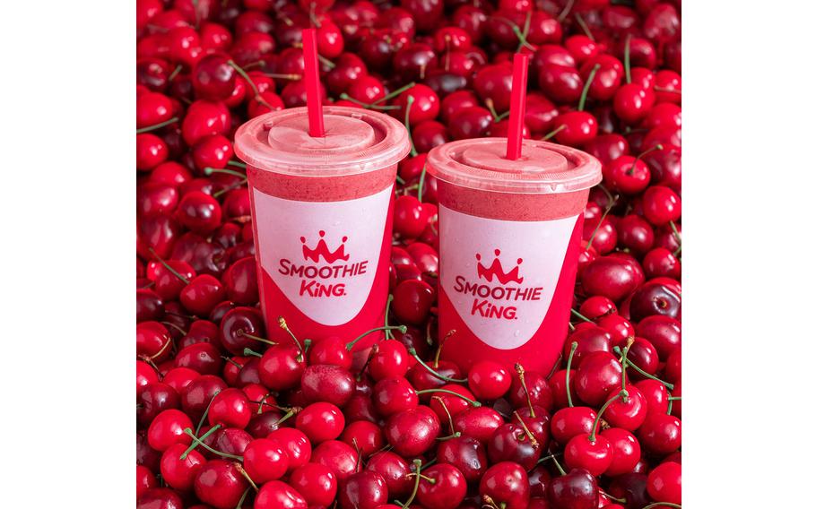 Veterans and active-duty military can get a free 20-ounce red, white, or blue smoothie on Nov. 11. Cherry X-Treme is the red choice..
