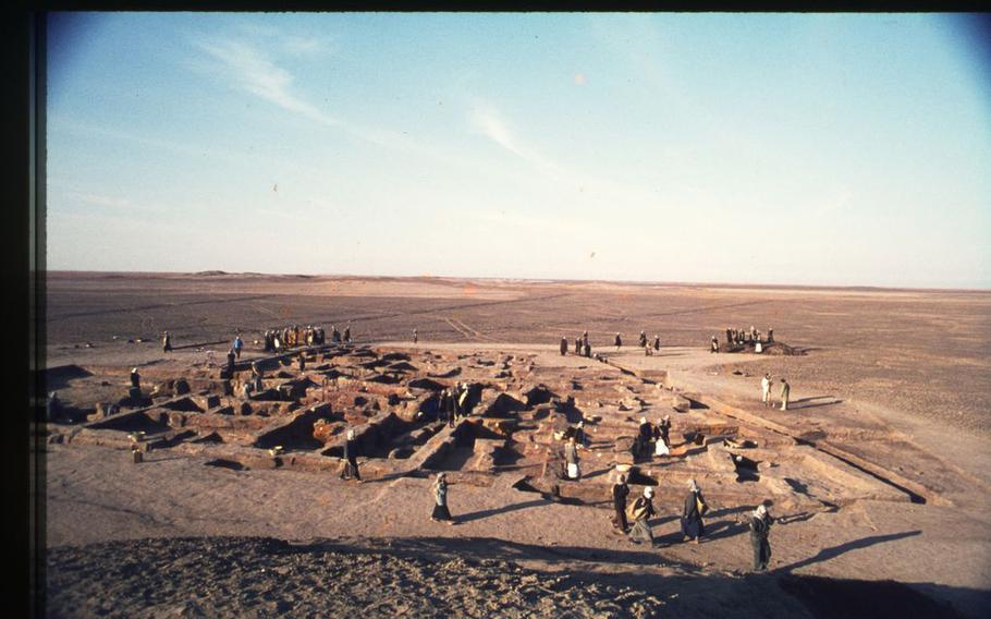 A view of the east end of the complex unearthed by archaeologists in Iraq that could contain the world’s oldest-known tavern. 