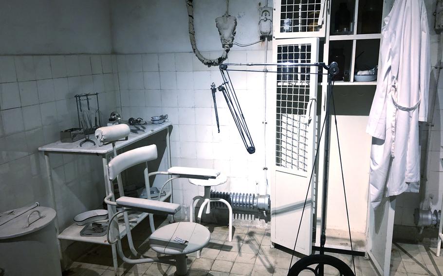 The dentist chair in Simserhof, a WWII fortification that was part of the Maginot Line in eastern France. If the dentist couldn't fix a soldier's dental issue, he simply pulled out his tooth or teeth, according to Benjamin Bellott, a guide at Simserhof, which has been a museum since 1970. 