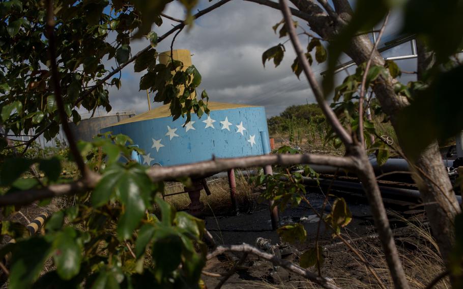 An abandoned PDVSA facility in the Melones oil field in El Tigre, Venezuela, on Oct. 15, 2021. 