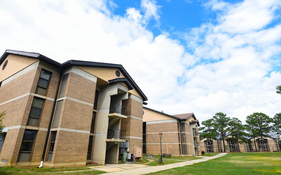 The Army will spend some $145 million tearing down 12 and refurbishing five barracks buildings in its Smoke Bomb Hill area, seen in this Sept. 8, 2022 photo.