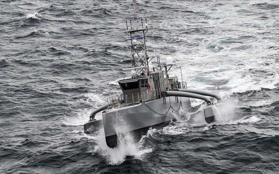 Navy s four drone ship prototypes get unprecedented workout at