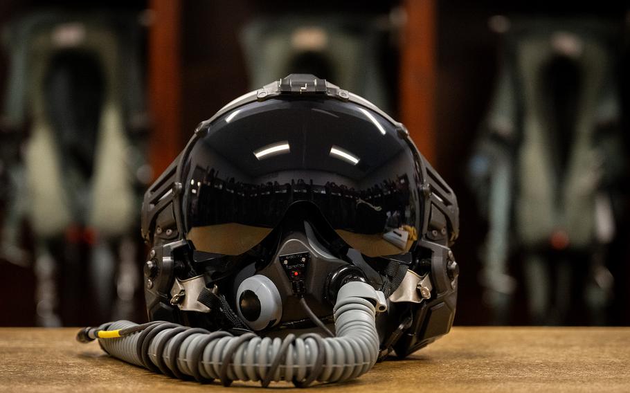 The Air Force’s Next Generation Fixed Wing Helmet sits ready for another testing at Eglin Air Force Base, Fla. The 46th Test Squadron engineers have begun developmental testing on NGFWH with F-22 Raptor pilots while the aircraft are stationed at Eglin.  These tests mark the second round of developmental testing since the Air Force announced the new LIFT-manufactured helmet last year.  