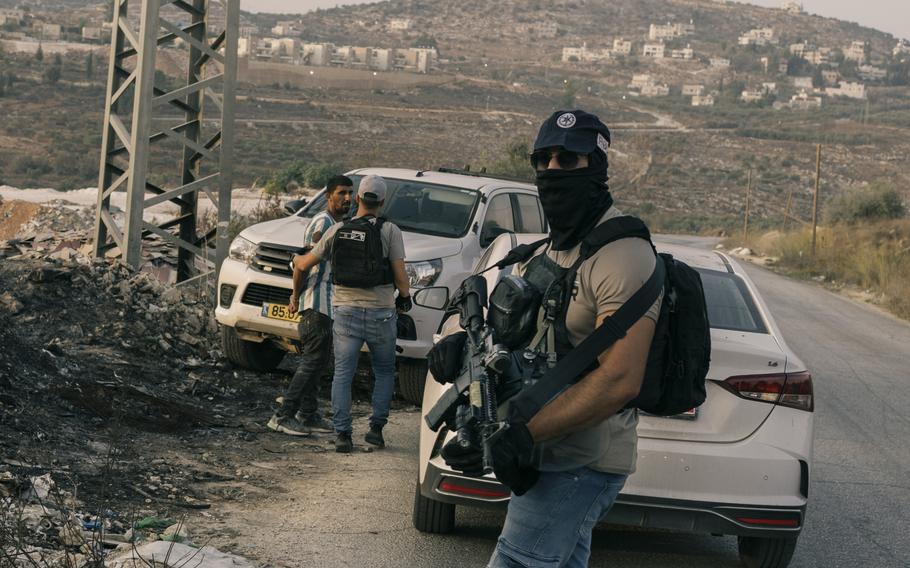 Hashem Saleh, the brother of Bilal Saleh, who was killed by settlers on Saturday morning, is taken away by Israeli police the same day. Israeli police later told Hashem’s family he is being held on charges of supporting Hamas.