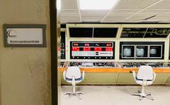 The central command room in the former German government bunker in Bad Neuenahr-Ahrweiler, Germany, Feb. 13, 2022. From here crew members could supervise and control the entire complex, from doors and security systems to air and water supply.