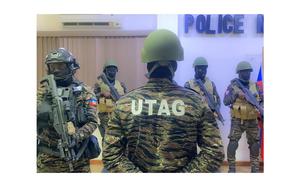 After months of operations, a new highly-trained specialized elite unit of the Haiti National Police, the Temporary Anti-gang Unit, known as UTAG, was presented to the Haitian public on Sept. 23, 2023 at police headquarters in Port-au-Prince. 