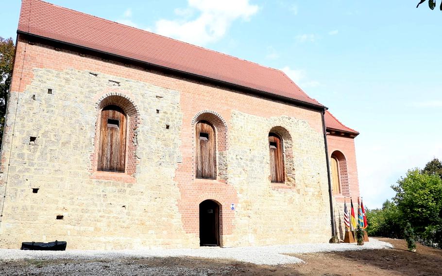 St. Agid Bergheim Church in Hohenfels Training Area, Germany, was restored and converted into a bat sanctuary. A ceremony Sept. 27, 2021, marked the completion of the project.