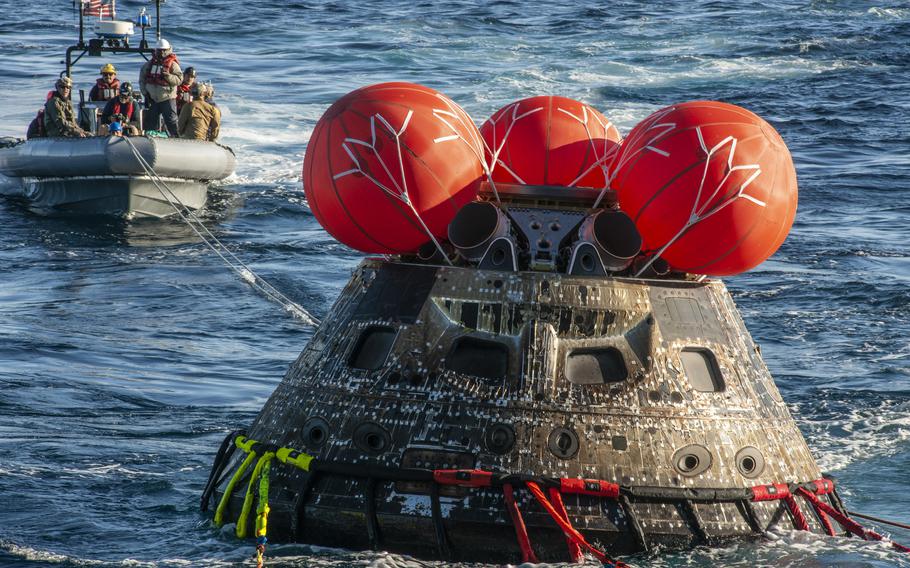 NASA’s Orion spacecraft for the Artemis I mission after its return from its test flight in 2022.