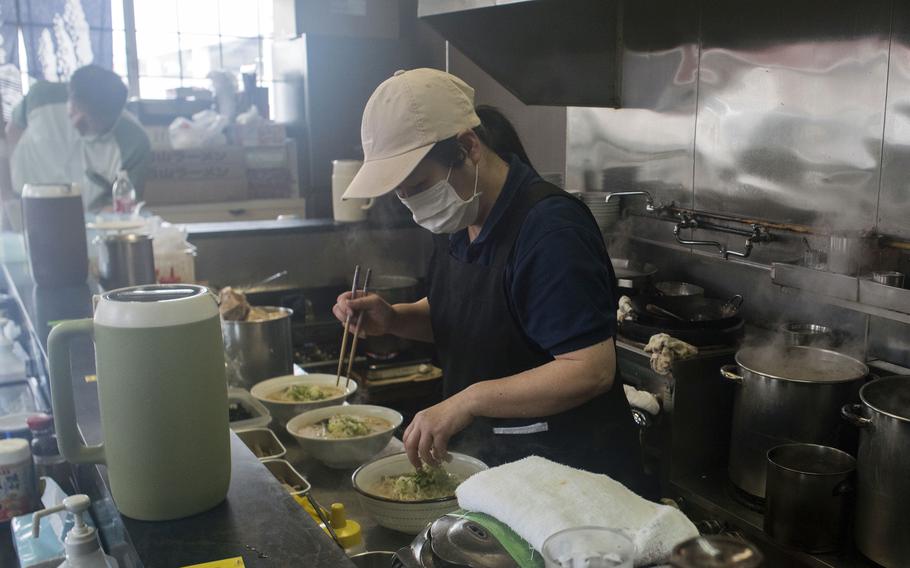 The cozy Big Bear shop near Marine Corps Air Station Iwakuni, Japan, serves a tasty bowl of ramen.