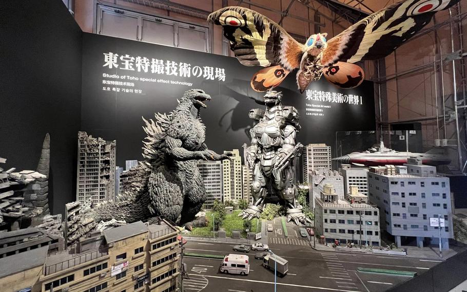 The Godzilla Museum at the Nijigen No Mori theme park has large-scale dioramas of scenes from the original “Godzilla” all the way to 2016’s “Shin Godzilla,” along with storyboards, sketches from the making of the movies and suits worn by the actors.
