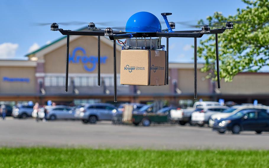 Through a partnership with Drone Express, Kroger is beginning a pilot program to test grocery drone delivery in Centerville, Ohio.