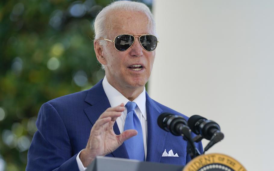 President Joe Biden speaks before signing two bills aimed at combating fraud in the COVID-19 small business relief programs Friday, Aug. 5, 2022, at the White House in Washington. Biden tested negative for COVID-19 on Saturday morning but will continue to isolate until a second negative test, his doctor said.