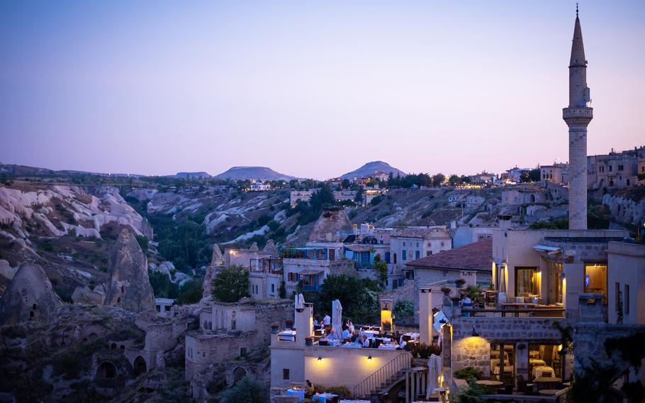 Fairy chimneys and cliff-hewn pigeonholes of Cappadocia. 