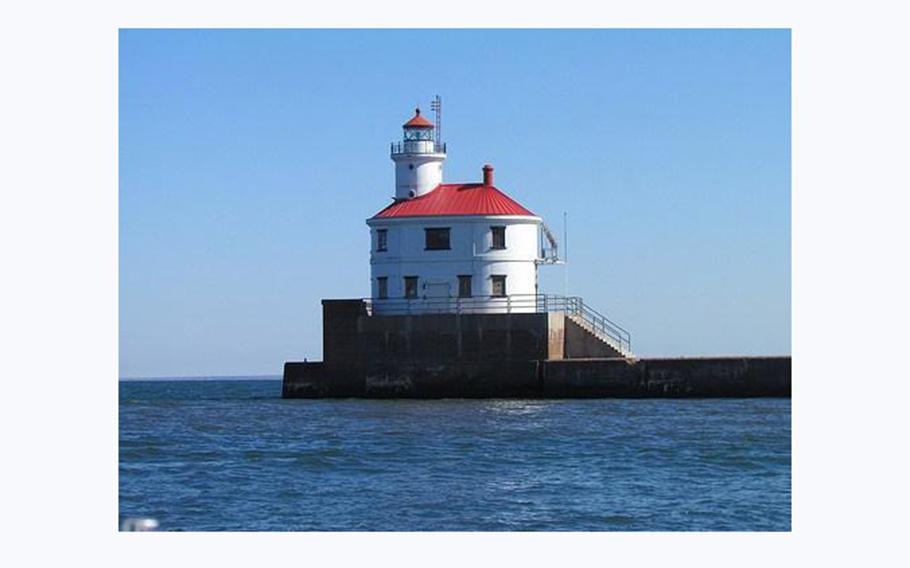 A lighthouse in Superior, Wis., 