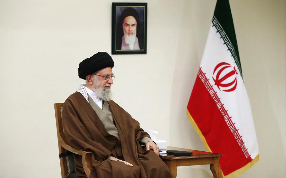 Iran’s Supreme Leader Ayatollah Ali Khamenei in Tehran on May 8, 2022. 