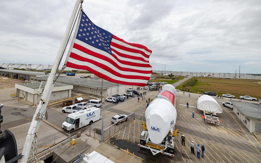 All elements of the first Vulcan rocket have arrived at Cape Canaveral in Florida