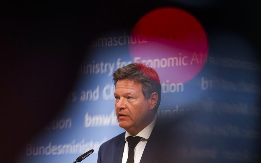 German Economy and Climate Minister Robert Habeck speakes during a briefing in Berlin, Germany, on Thursday, June 23, 2022.