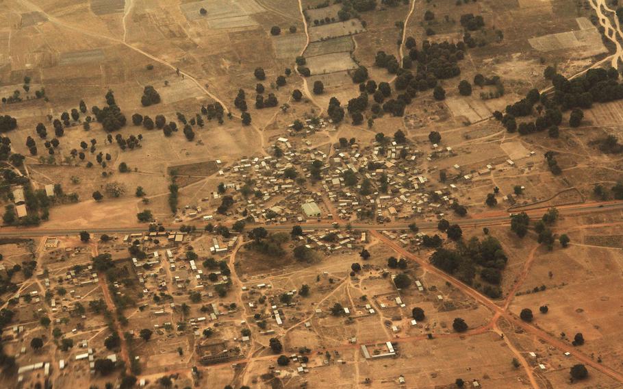 Scenic view of Mali while flying to Bamako International Airport on January 25th, 2013. 