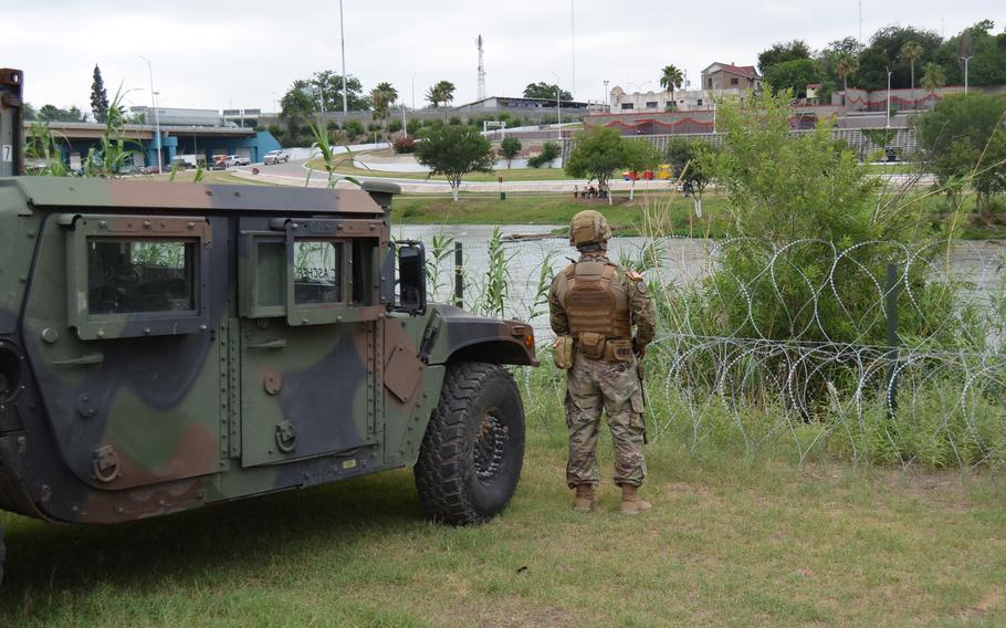 A Texas National Guard soldier died of a self-inflicted gunshot wound Tuesday morning while working on a state-sponsored mission in Eagle Pass along the Mexico border, state officials confirmed.
