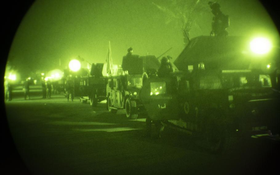 120p na               Members of Iraq's Counterterrorism Service work in Fallujah, Iraq, on Jan. 17, 2021. MUST CREDIT: Photo for The Washington Post by Charles Thiefaine