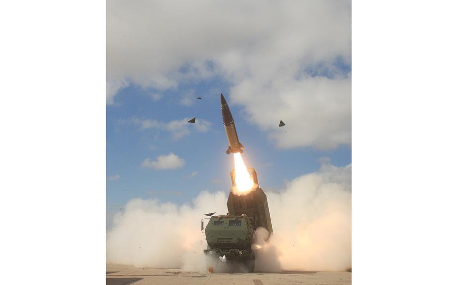 An Army Tactical Missile System is fired at White Sands Missile Range, N.M., on July 10, 2015.