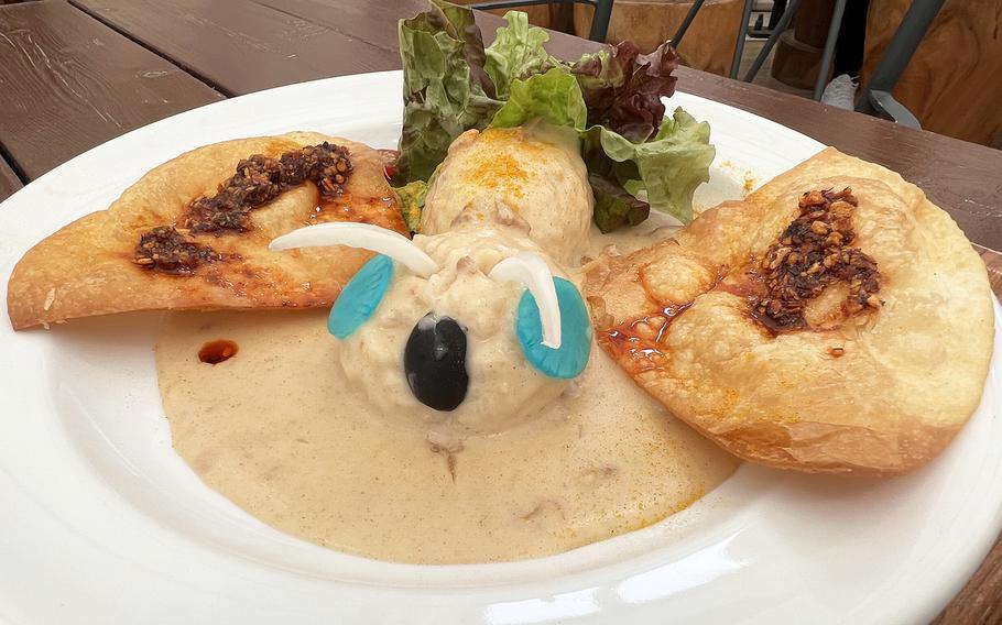 Mothra curry from the Nijigen No Mori theme park on Awaji Island, Japan.