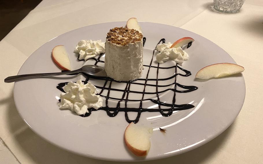 Semifreddo is one of the dessert offerings at Pizzeria Antonio in Sulzbach-Rosenberg, Germany.