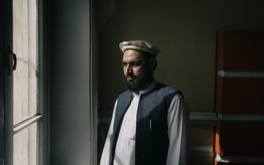 Sayed Wali Sajid, a Taliban commander who serves as governor of the Chapa Dara district of Konar province, in Jalalabad, Afghanistan, in May 2023. Sajid is in charge of an area rich with minerals. 
