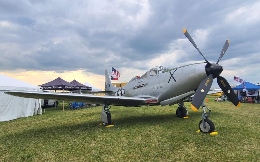 A P-63 Kingcobra on display at EAA AirVenture Oshkosh in Wisconsin in July 2022.