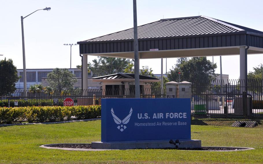 Homestead Air Reserve Base’s Westover gate.