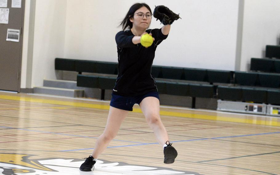 Alyssa Marrero is one of two senior pitchers for Robert D. Edgren named Alyssa, the other being Singletary.