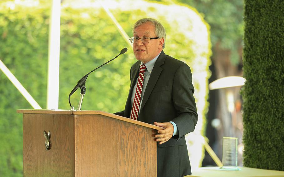 Erwin Chemerinsky speaks onstage at Hugh M. Hefner First Amendment Awards honoring 2017 recipients at The Playboy Mansion on Aug. 7, 2017, in Los Angeles, California. 