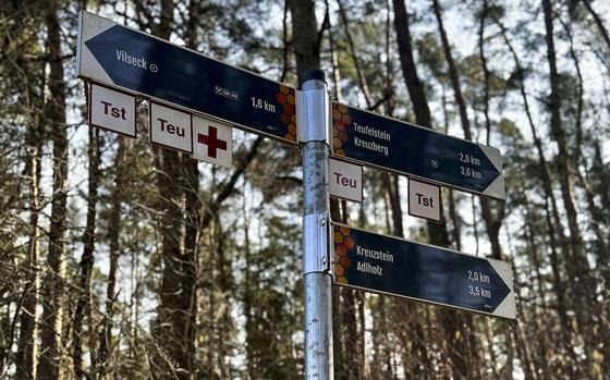 The Amberger Way hike spans 16 miles between the German cities of Vilseck and Amberg. Plenty of alternative paths allow hikers to make their journey as short or as long as desired. 