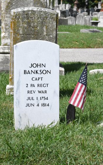 The grave marker for Capt. John Bankston.