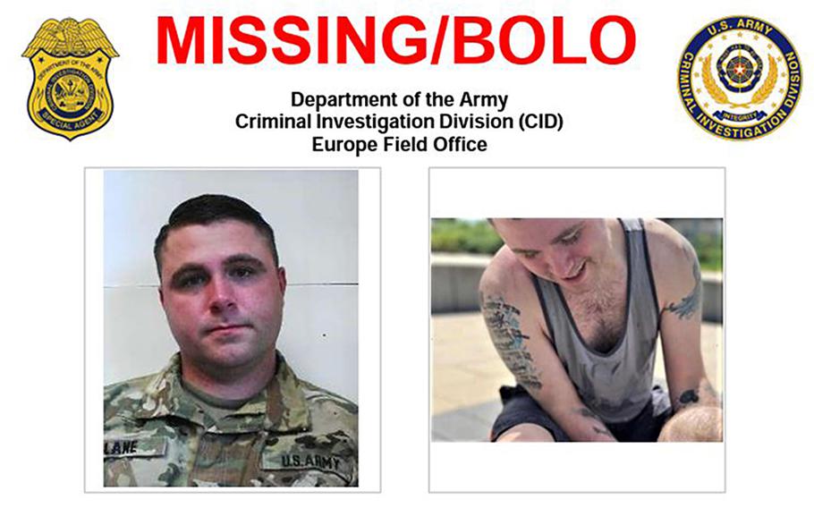 Staff Sgt. Jonathan Lane is pictured in undated photos released by the U.S. Army Criminal Investigation Division July 6, 2023. Lane, a U.S. soldier stationed in Ansbach, Germany, was reported missing last year. The Army announced April 5, 2024, that Lane had been found and taken into custody.