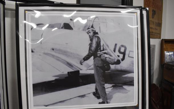 A photograph of Roosevelt Stiger, a Tuskegee Airman.