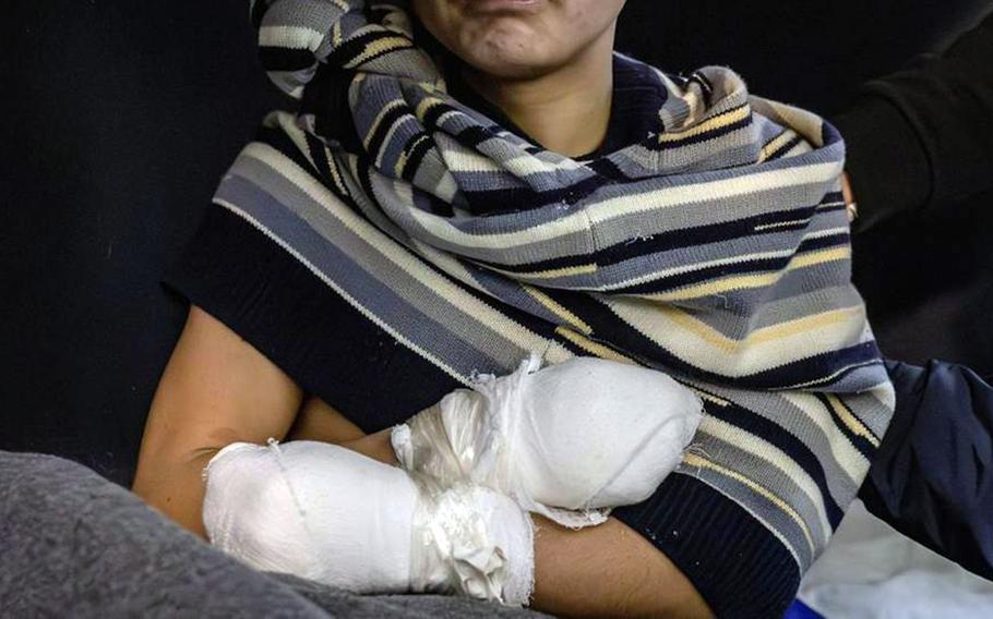 Ukrainian President Volodymyr Zelensky posted this image of an injured North Korean soldier captured in the Kursk region to social media on Jan. 11, 2025.