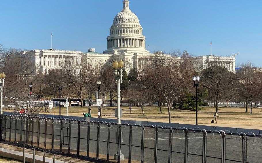 120p na         The acting House sergeant-at-arms said Monday in a memo to members of Congress that security fencing that has circled the U.S. Capitol since a mob attacked the building on Jan. 6 will be scaled back in two phases after the U.S. Capitol Police said there is no known, credible threat that warrants keeping the temporary barrier.