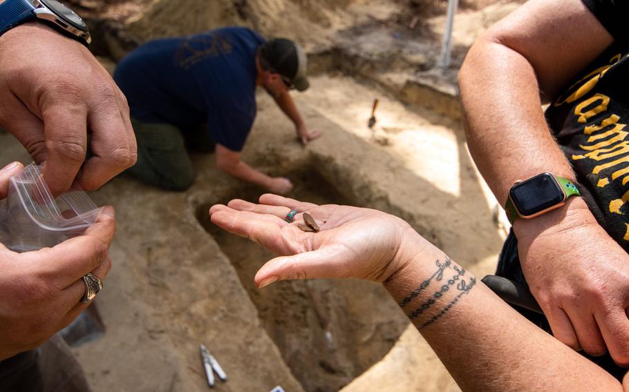 Over eight weeks starting in September, archaeologists and anthropologists unearthed the remains of 14 individuals who died in the Battle of Camden during the Revolutionary War. 