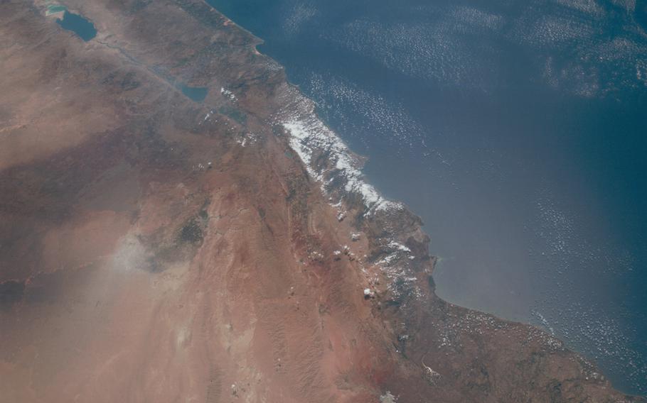 An aerial view of Gaza from the Apollo Soyuz Test Project.