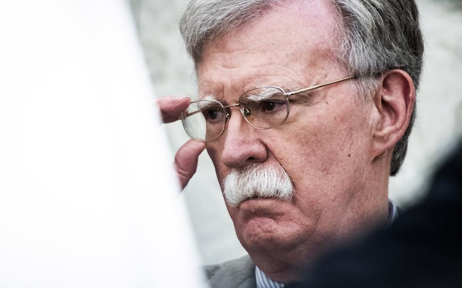 Then-National Security Adviser John Bolton at the White House in August 2019.