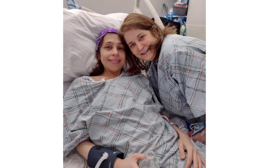 Marianna Ilyasova of New York, left, after she received a kidney from Liza Porat, of Silver Spring, Md. 