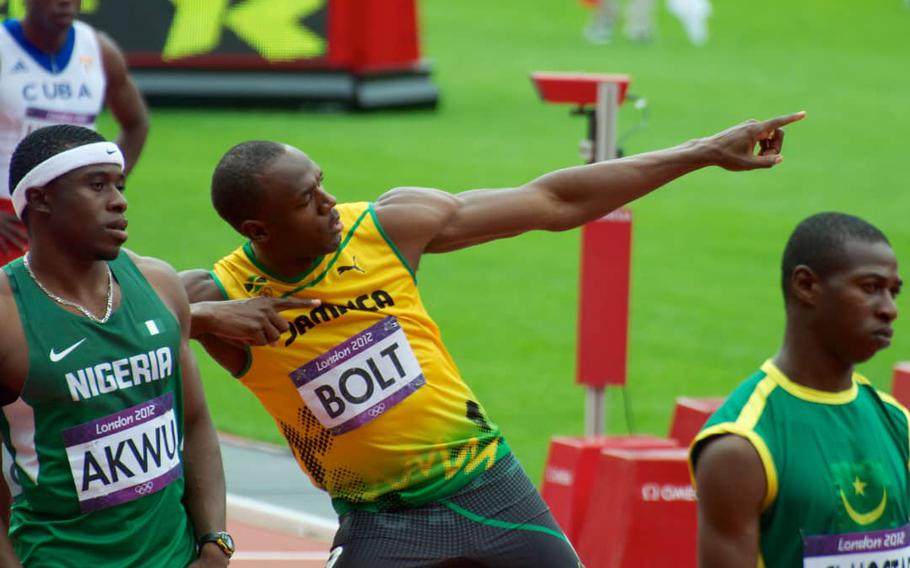 Spc. Noah Akwu, 31, enlisted in the Army earlier this year after a track and field career that took him to the 2012 Olympic games in London, where he represented his native country of Nigeria. He raced against Jamaican Gold-medalist Usain Bolt in the 200-meter quarterfinals.