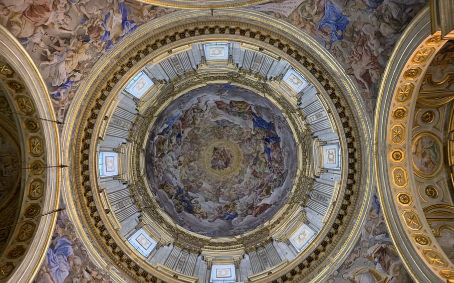 Some of the frescoes adorning the dome of the Chapel of the Treasure of San Gennaro in Naples, Italy, were painted by renowned Bologna artist Domenico Zampieri, who died unexpectedly before completing the work. The dome was finished by another artist, whose fresco depicts paradise. 