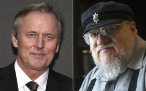 Author John Grisham appears at the opening night of "A Time To Kill" on Broadway in New York on Oct. 20, 2013, left, and  author R.R. Martin appears in Toronto on March 12, 2012. Grisham and Martin are among 17 authors suing OpenAI for “systematic theft on a mass scale.” Their suit was filed Tuesday in New York and is the latest in a wave of legal action by writers concerned that AI programs are using their copyrighted works without permission.