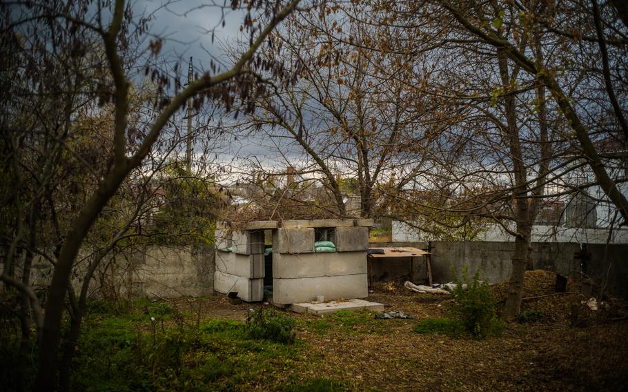 A bunker abandoned by the Russians during Ukraine’s counteroffensive in Kherson.