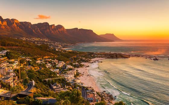 Ramstein plans a trip to South Africa from Nov. 3-12. Pictured: Clifton Beach in Cape Town, South Africa, in late afternoon.