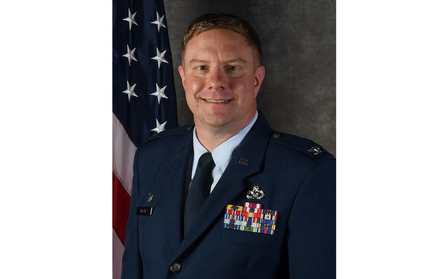 Col. Gregory Mayer, shown in an official photo from 2022, was recently dismissed from his position as commander of the 5th Mission Support Group at Minot Air Force Base in North Dakota.